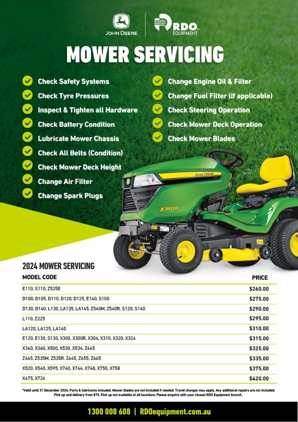 2024 Mower Servicing Offers