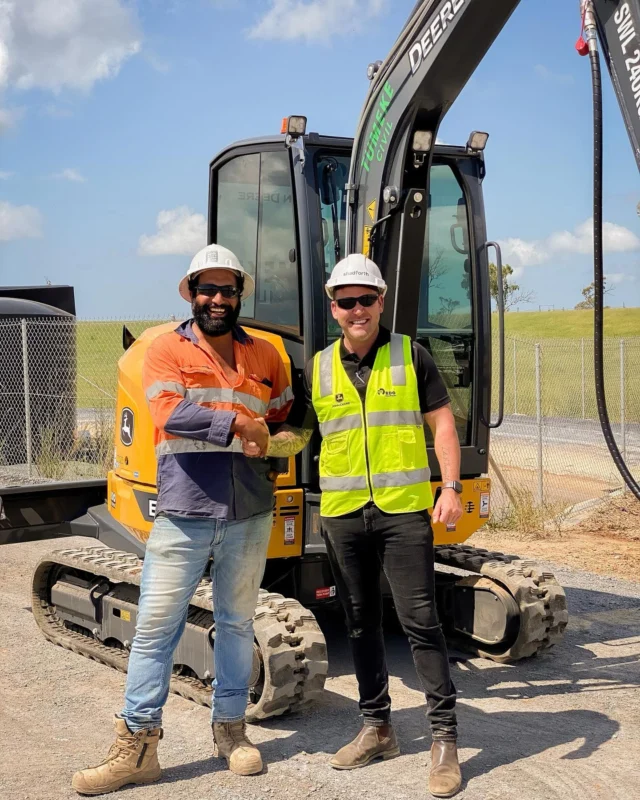 All smiles for Tony’s new Deere 🤩 

A new E36ZS named ‘Bambi’ joins his 317G compact track loader for future civil work. Thanks to Brad and our Brisbane crew for the awesome work 🤝 

#RDOequipmentau #VermeerAustralia #johndeereconstruction #johndeere #deere #earthmoving #heavyequipment #construction #civilconstruction #heavymachinery #heavyequipmentlife #constructionequipment #heavyequipmentnation #earthmovers #earthmovingequipment #heavyequipmentoperator #earthmover #equipment #constructionmachinery #dirtlife #machinery #deeresighting #excavator #excavators #excavatorlife #digger #diggers #miniexcavator #minidigger