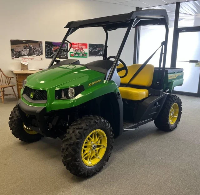 SOLD 🧑‍🌾 🚜 For sale..

As close to new as it gets.
Showroom condition!
ONLY 50.9 ORIGINAL MILES / 9.1 Hours 

2021 John Deere XUV590M Gator Crossover
4x4 on the fly with low & high gear
Roughly 50mph+ top speed 
Efi (fuel injected) 
4-wheel Independent suspension
Power steering 
Easy tilt Dump bed
1500# towing capacity 
Factory Aluminum wheel/Maxxis tire option ($1200)
Factory Black roof ($400)
New Door nets included ($200)

Title, owners manuals & both keys in hand. 

This unit spec’d out new at dealer right now will run you roughly $18,500+ otd, and out of stock at most dealers. New condition!

Sold 

 #johndeere #deere #590m #utv #forsale #xuv590 #xuv590m #johndeeregator