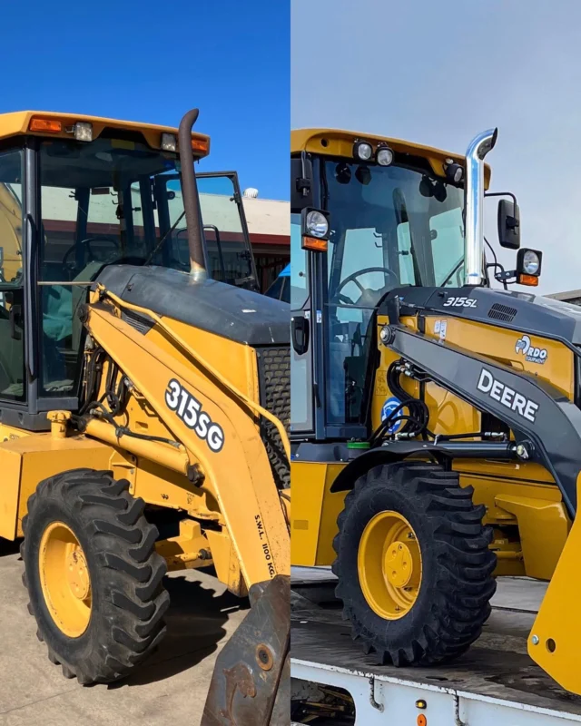 Out with the old and in with the new ✨🚜

Congratulations to @gazzolafarms on the backhoe upgrade! They’ve had their 315SG since new in 2005, and are now adding this 2022 315SL to the mix. 

Thanks to our Melbourne team for all the work behind the scenes 🤝

#RDOequipmentau #johndeereconstruction #johndeere #deere #earthmoving #heavyequipment #construction #civilconstruction #heavymachinery #heavyequipmentlife #constructionequipment #heavyequipmentnation #earthmovers #earthmovingequipment #heavyequipmentoperator #earthmover #equipment #constructionmachinery #dirtlife #machinery #earthmovingdaily #earthmovingaustralia #deeresighting #backhoe #backhoeloader