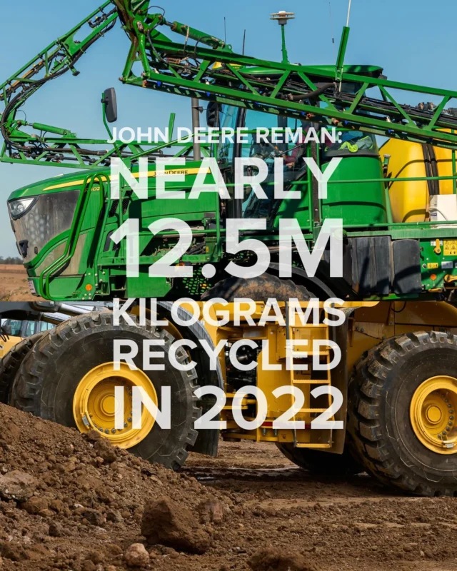 Today is Global Reman Day – have you heard of it?
 
Reman – short for remanufacturing – involves the complete disassembly, cleaning, inspection, repair or replacement and reassembly of used components to restore them to a condition that meets or exceeds the original performance specifications. ⚙️
 
John Deere remanufacturers around 2,300 active finished goods offerings, and in 2022, nearly 12.5 million kilograms of material were recycled through the John Deere Remanufacturing program.
 
FUN FACT 💡 When a John Deere Reman axle is used instead of an OEM axle, they save 54% of CO² – enough to drive over 10,000km. 
 
We’re proud to be part of a global movement focusing on reducing waste and conserving natural resources. 👏

#RDOequipmentau