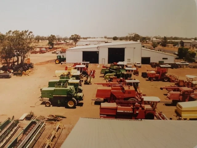 Let us take you on a quick ride back to the 80s. 🔄 

There was a big sense of optimism and enthusiasm for the future. 

Blockbuster movies and MTV reshaped pop culture. 

AC/DC released Back in Black ⚡, selling 50 million copies, making it one of the best-selling albums in music history. 

And in the rural town of Dalby, Queensland, at Chesterfield Australia's second official branch, the team were working away on tractors and headers – just as they are today in the same spot, now proudly known as RDO Equipment. 

Andrew and Joe, who both work in our Dalby parts team today, have taken after their fathers who worked together at the branch for many years. Thanks to Andrew for sharing these photos from his father's time as the workshop supervisor.

#RDOequipmentau