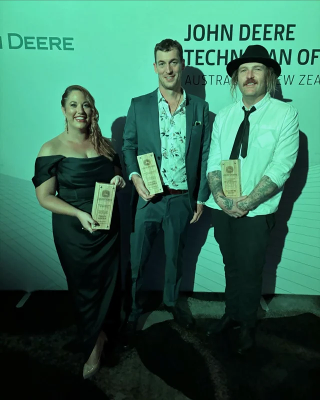 CONGRATULATIONS TO OUR WINNERS! 🌟

We are extremely proud to announce that the following RDO technicians have taken out their category awards at last night’s John Deere Technician Awards:

🏆 Construction & Forestry Service Technician – Andrew Moat, RDO Melbourne

🏆 Apprentice Service Technician – Daniel Barnes, RDO Beaudesert

🏆 Apprentice Parts Technician – Tracy Hogan, RDO Emerald

Congratulations to these team members on their tremendous and well-deserved wins, with some categories competing against both Australian and New Zealand finalists. This is also the first year RDO apprentices have won in the apprentice categories, so a milestone award in itself!

And of course, congratulations to our other technicians who were in the running – and all finalists across John Deere Australian and New Zealand dealerships – for being among the best of the best. 

You can all pat yourselves on the back knowing you are the epitome of what it means to be a John Deere technician. 👏

#johndeeretechawards