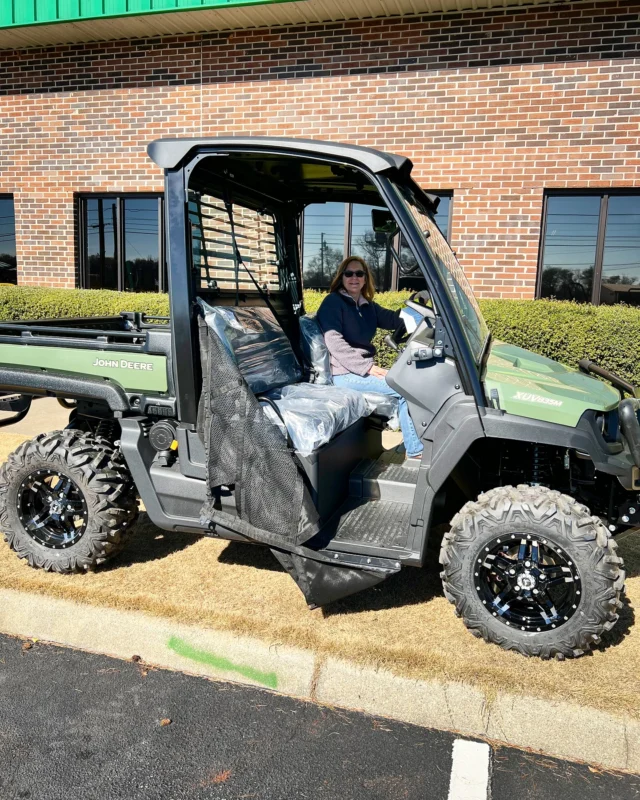 Rolling into the work week on a John Deere Gator! Congratulations on your new ride! 
•
•
#carolinalawnandtractor #johndeeregreen #johndeeregator #welcometoourdeerefamily #taylorssc