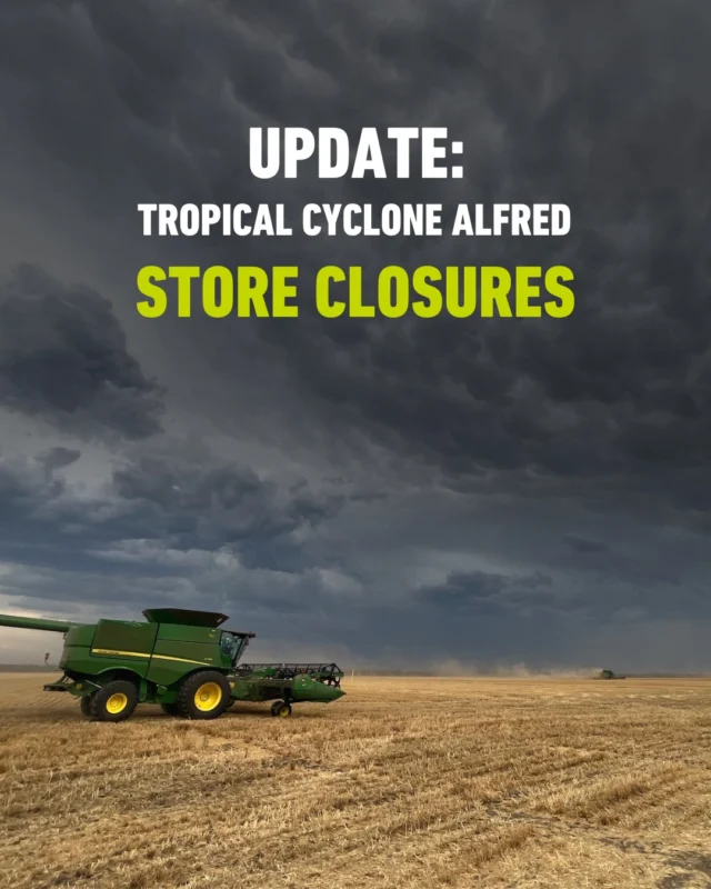 UPDATED 10/03/25 
- Caboolture will be closing at 12pm today - Reopening soon - TBA
- Lismore will remain closed Monday - Reopening soon - TBA
- Gatton Store will be closed Monday

UPDATED 7/3/25 - Toowoomba Store will be closed Saturday

——

📢The Gatton Store will now be Closed from Friday to Saturday.
 
The following stores will also remain closed from Friday to Saturday: Lismore, Gympie, Caboolture, Richlands, Beaudesert, Yatala & Maclean.
 
At this point, all stores will be reopening Monday, 10 March.
 
Take care everyone, and we’ll see you next week!